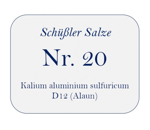Nr. 20 Kalium aluminium sulfuricum D12 100g