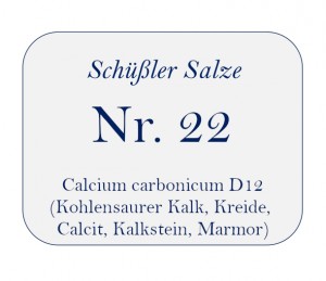 Nr.22 Calcium carbonicum D12 100g
