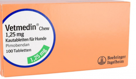 legetøj ly Døde i verden Vetmedin Chew 1,25 mg Kautabletten für Hunde 100 STK - Veterinärmedizin /  Tierheilkunde - Apotheke Gföhl