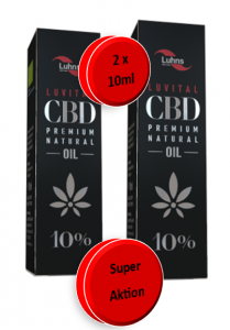 CBD ÖL10% LUVITAL   PREMIUM  2 x 10 ML PUMPE DR BUN