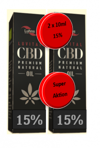  CBD ÖL 15% LUVITAL  PREMIUM 2x 10 ML PUMPE DR BUN