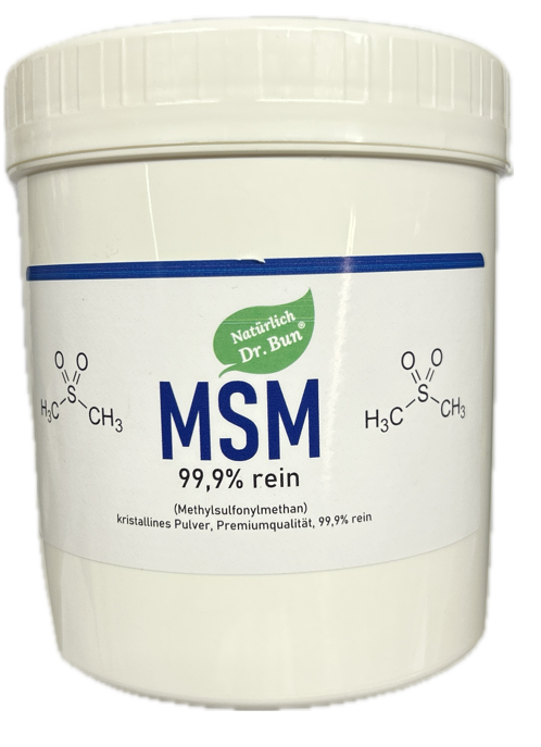 MSM Pulver 99,9% organischer Schwefel aus Kristallisation 900 Gram.