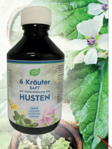 6 KRÄUTER HUSTENSAFT  VEGAN Dr BUN 200 ml