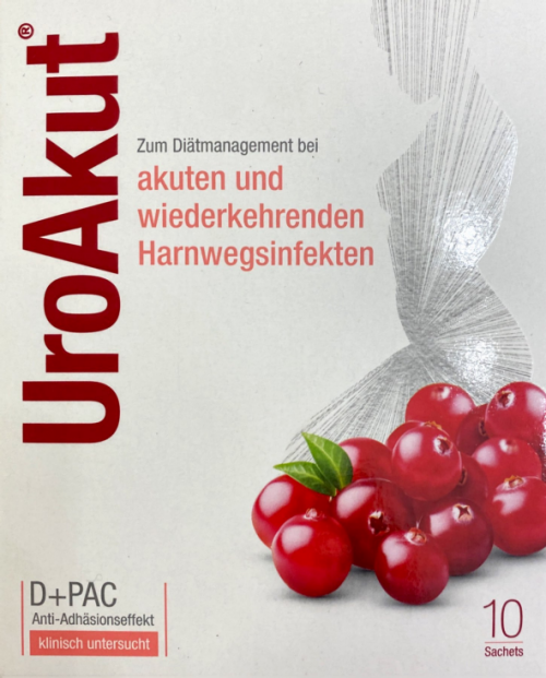 UroAkut D-Mannose + Cranberry Biogelat® 10 Sachets