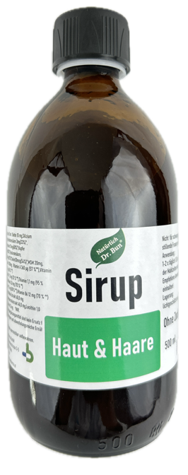 Haut & Haare Sirup 500 ML mit BIOTIN,ZINK,KUPFER,SILIZIUM